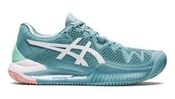 Asics Women's Gel-Resolution 8 Clay/Padel (Smoke Blue/White)